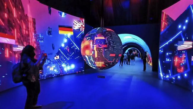 Digital Transformasi Expo (DTE) turut digelar di tengah event utama G20. Salah satu area menampilkan Metaverse milik Meta.