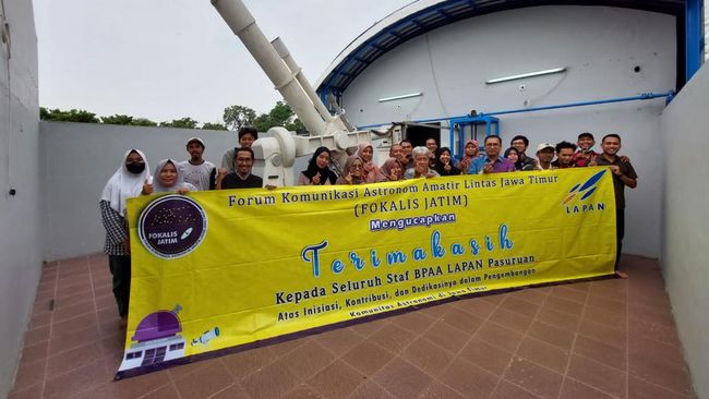 Forum Komunikasi Astronomi Amatir Lintas Jatim (Fokalis Jatim) menyesalkan penutupan BRIN Pasuruan.