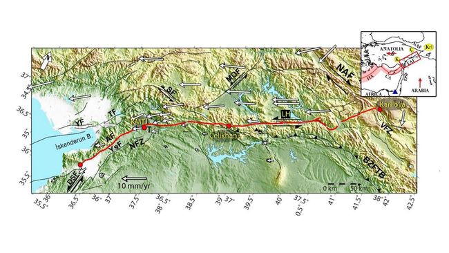 Patahan Anatolia Timur menjadi penyebab gempa dahsyat dengan magnitudo 7,8 terjadi di Turki, Senin (6/2) waktu setempat.