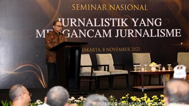 Menkominfo Budi Arie Setiadi mengajak media menjaga objektivitas dan kualitas untuk mendukung dan menyukseskan Pemilu Damai 2024.